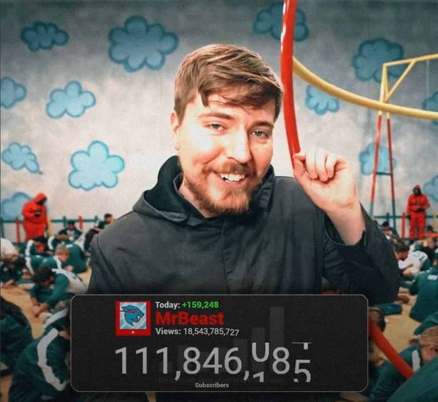 ����� MrBeast ���� ������������ ����� �� ����������� � ������ ������� PewDiePie � ������ �������, ������ ����� 112 ���������!