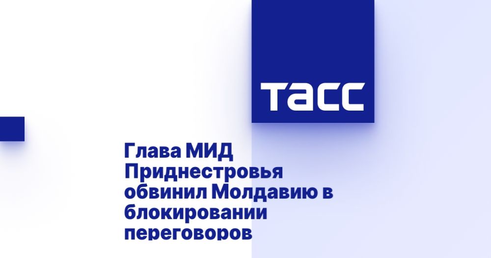 Глава МИД Приднестровья обвинил Молдавию в блокировании переговоров