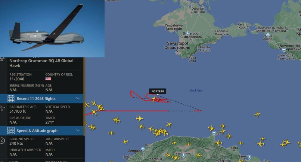 ������������ ���� RQ-4B Global Hawk ���� �������� �� ����� ����������� ��������� �����������