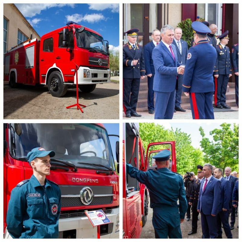 Ключи от новых автоцистерн вручили приднестровским пожарным