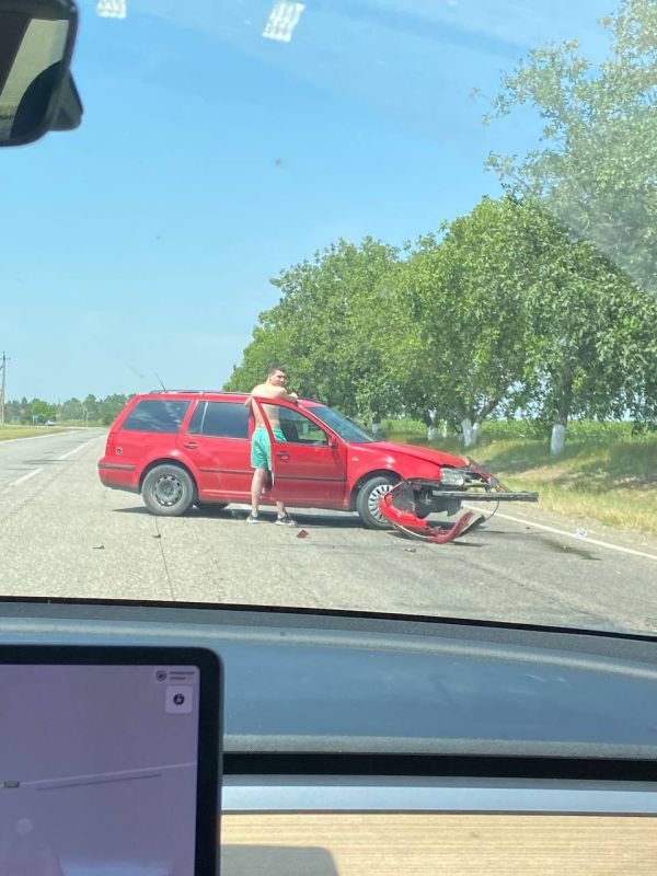 На выезде из Тирасполя в сторону Григориополя авария