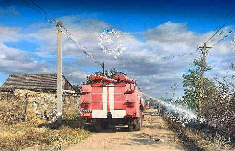 Крупный пожар тушили всем селом