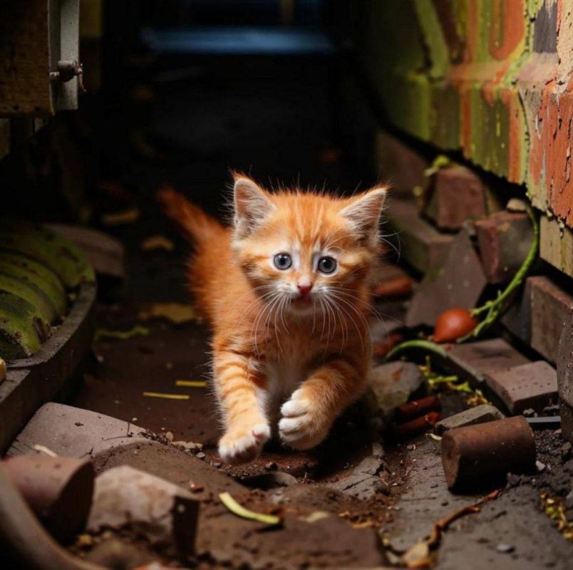 «Мяууу» из ниоткуда. Рыжий котёнок неведомым образом пролез в щель и оказался за каменной кладкой погреба. Мяукал там три дня. Хозяева дома в селе Андреевка Рыбницкого района долго не понимали, откуда звук. Спасателей вызвали 11 августа