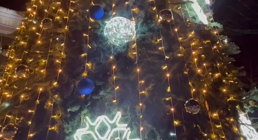 В Днестровске тоже зажгли ёлочку, а потом водили хороводы