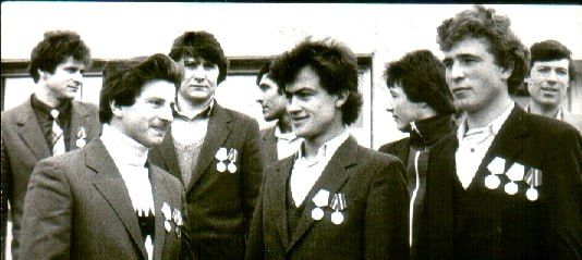 На фото воины-интернационалисты Каменского района (февраль 1988 года)