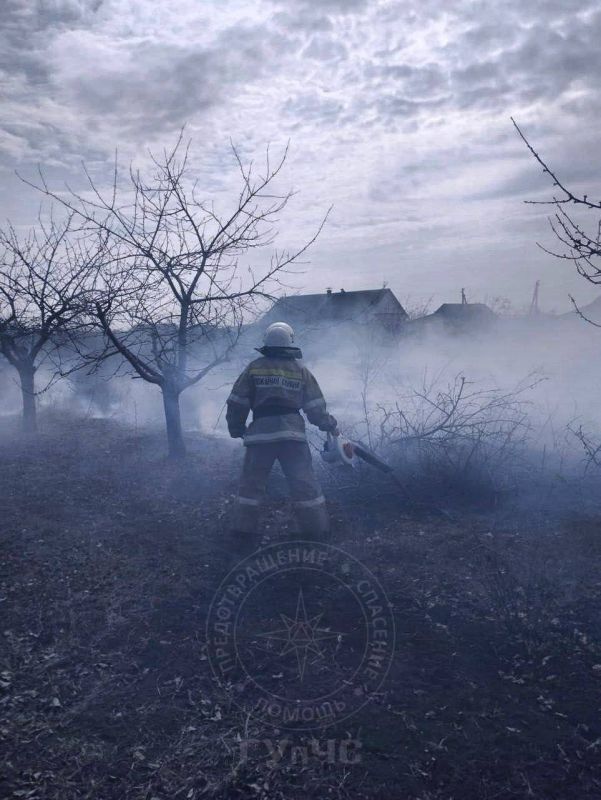 Три пожара сегодня – сухая трава горела в Каменке, Подоймице и в Бычке