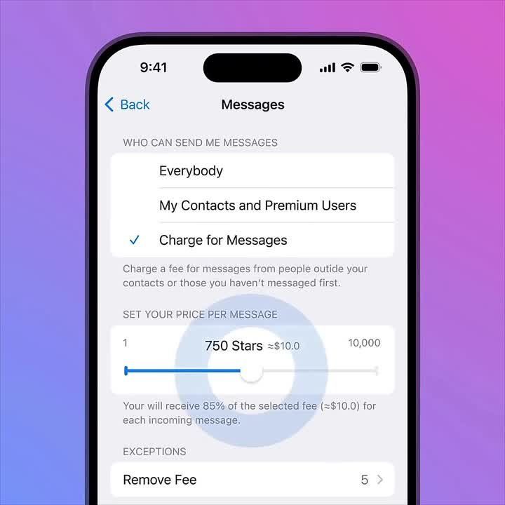 Telegram запустил функцию платных сообщений для всех пользователей, их можно включить в настройках