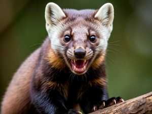 Бешеная куница, возможно. В Каменке куница убивает кошек и нападает на собак