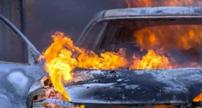 В Дубоссарах загорелась Audi