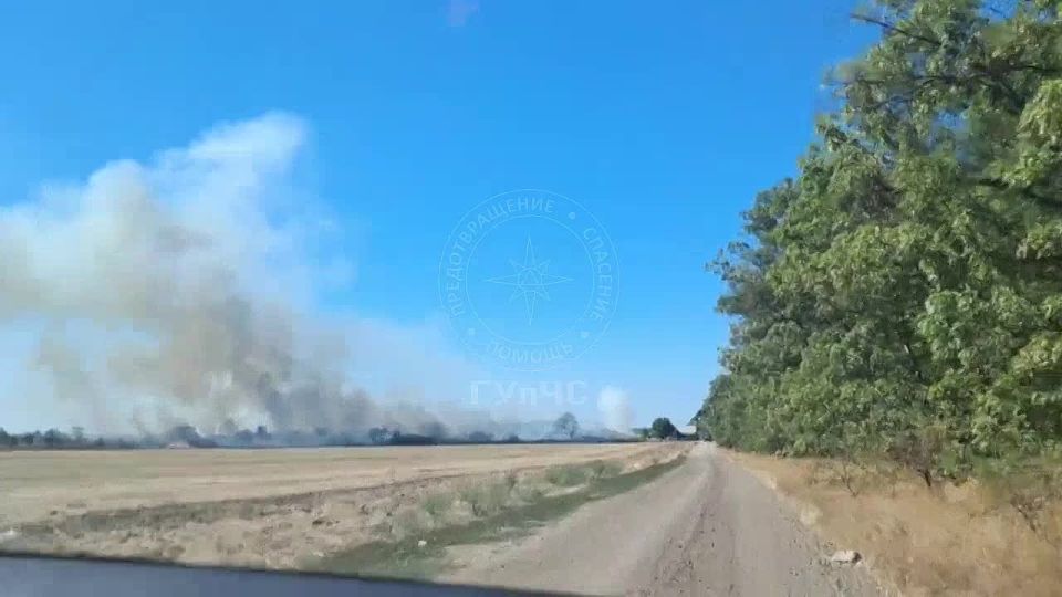 Пожар на полигоне ТБО под Григориополем