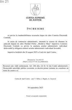 Партия Moldova Mare, лидером которой является Виктория Фуртунэ, выиграла дело против ЦИК в ВСП