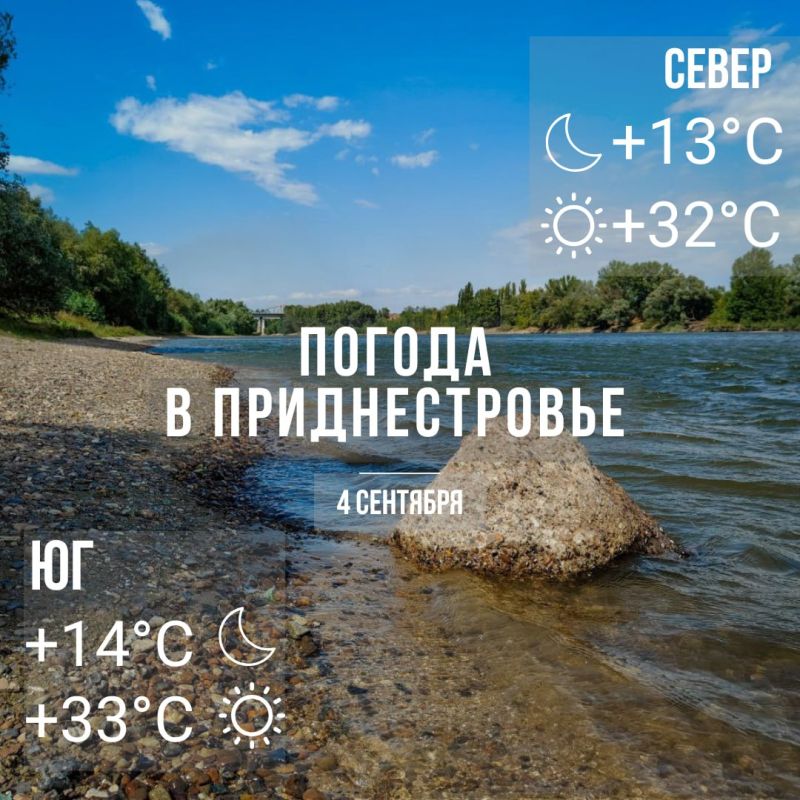 Днём – до +33°С. Без осадков