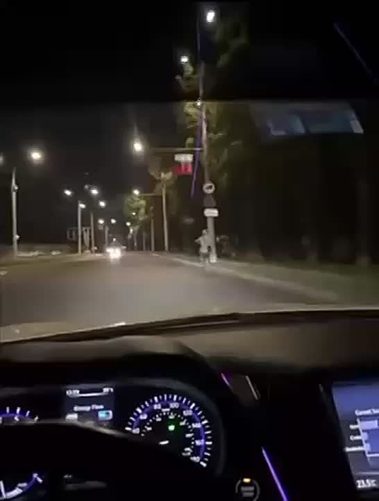 Ночного циркача засняли в центре Тирасполя