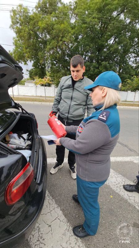 Сотрудники ГАИ вместе с инспекторами Госпожнадзора вышли на совместный рейд