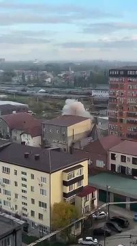 В Махачкале подавленный средствами РЭБ дрон противника до цели не долетел и упал где-то в районе железнодорожного вокзала