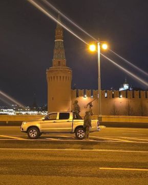 Мобильные огневые группы ПВО этой ночью у стен Кремля