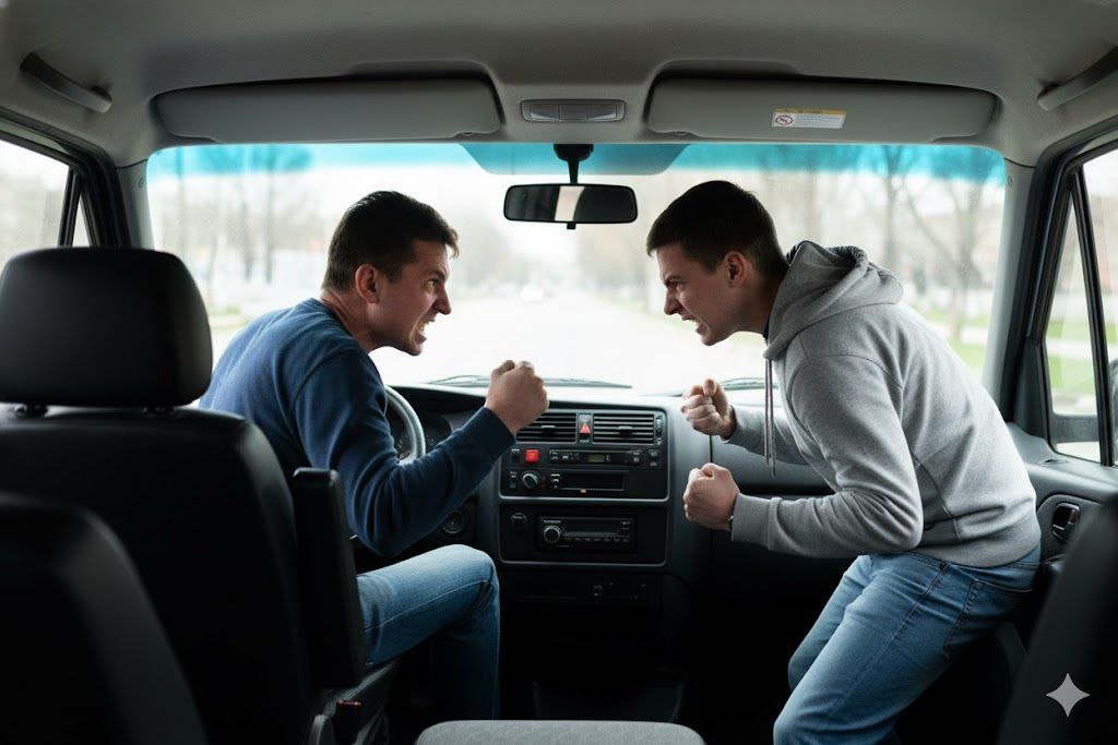 Водитель маршрутки угодил в две драки из-за хлопнувшей двери