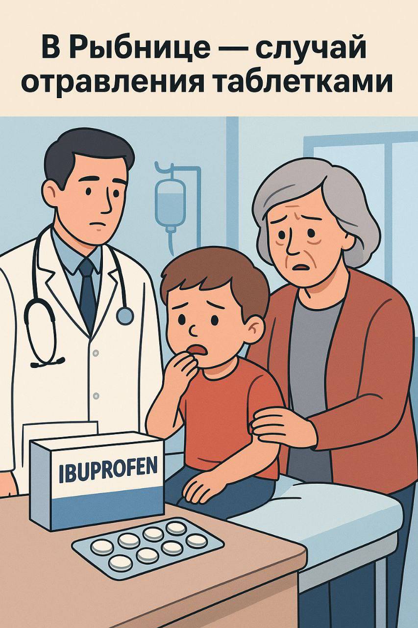 В Рыбнице четырёхлетний мальчик проглотил пять таблеток «Ибупрофена»