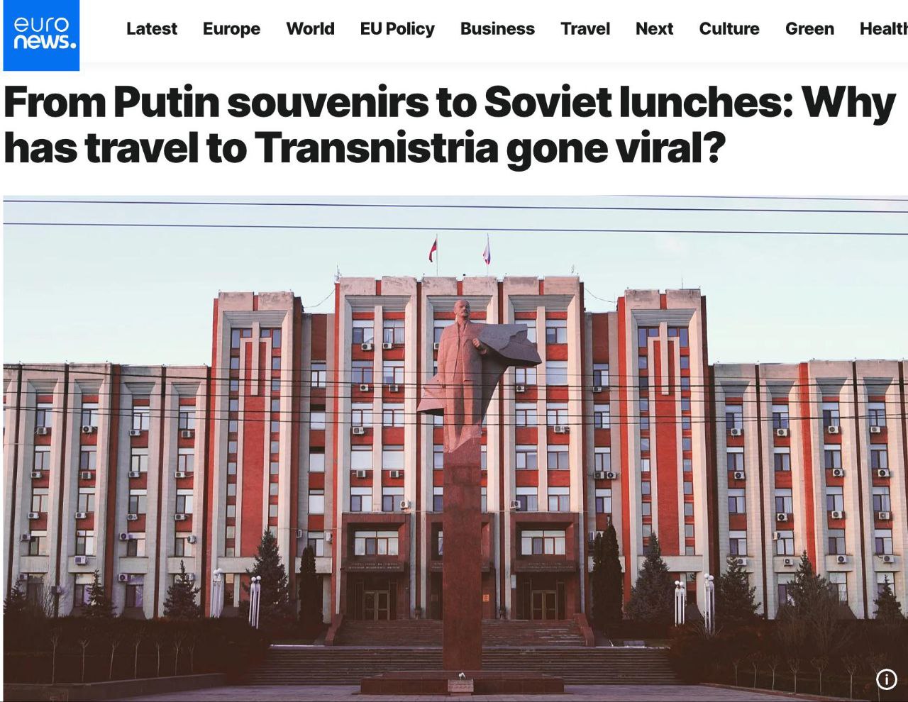 Euronews пиарит Приднестровье