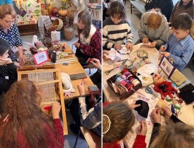 Ткацкий станок, как из бабушкиной юности, а рядом — брошенный смартфон