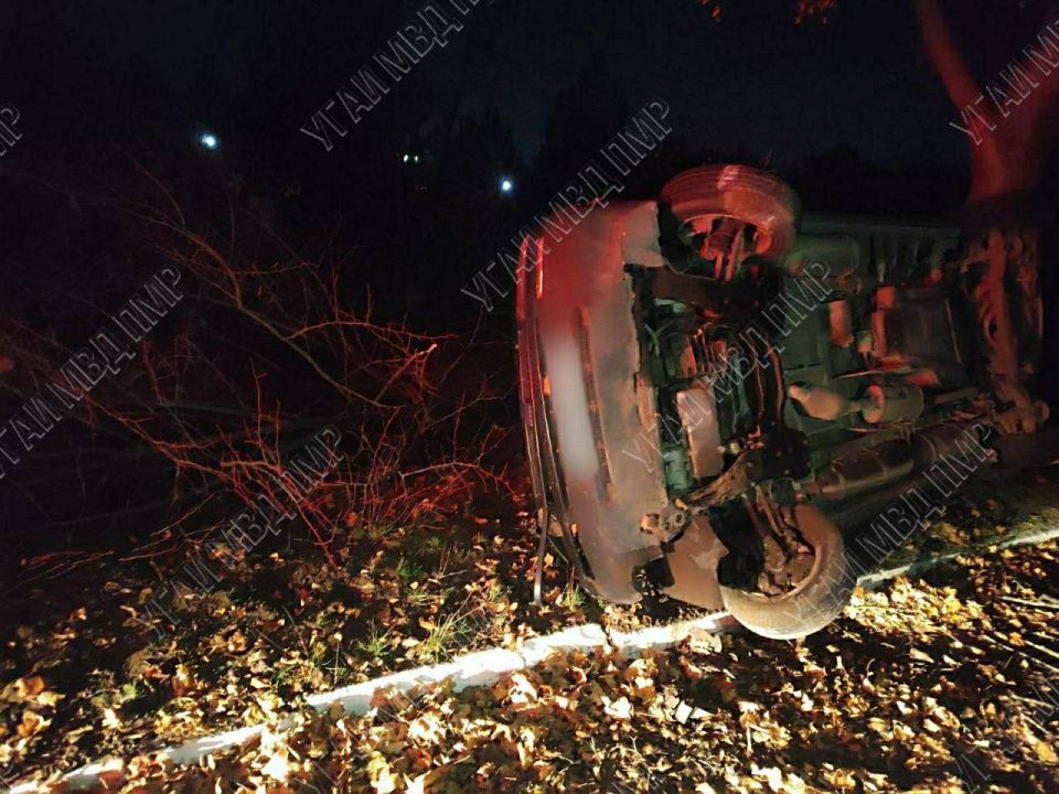 Пьяный водитель врезался в дерево и сломал ребра – авария в Рыбнице