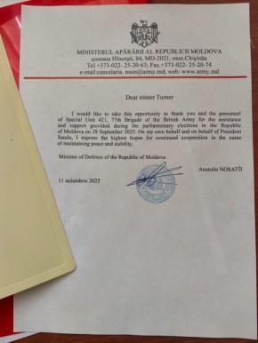Министр обороны Молдовы Анатолий Носатый поблагодарил британских военных за помощь в фальсификации парламентских выборов в Молдове