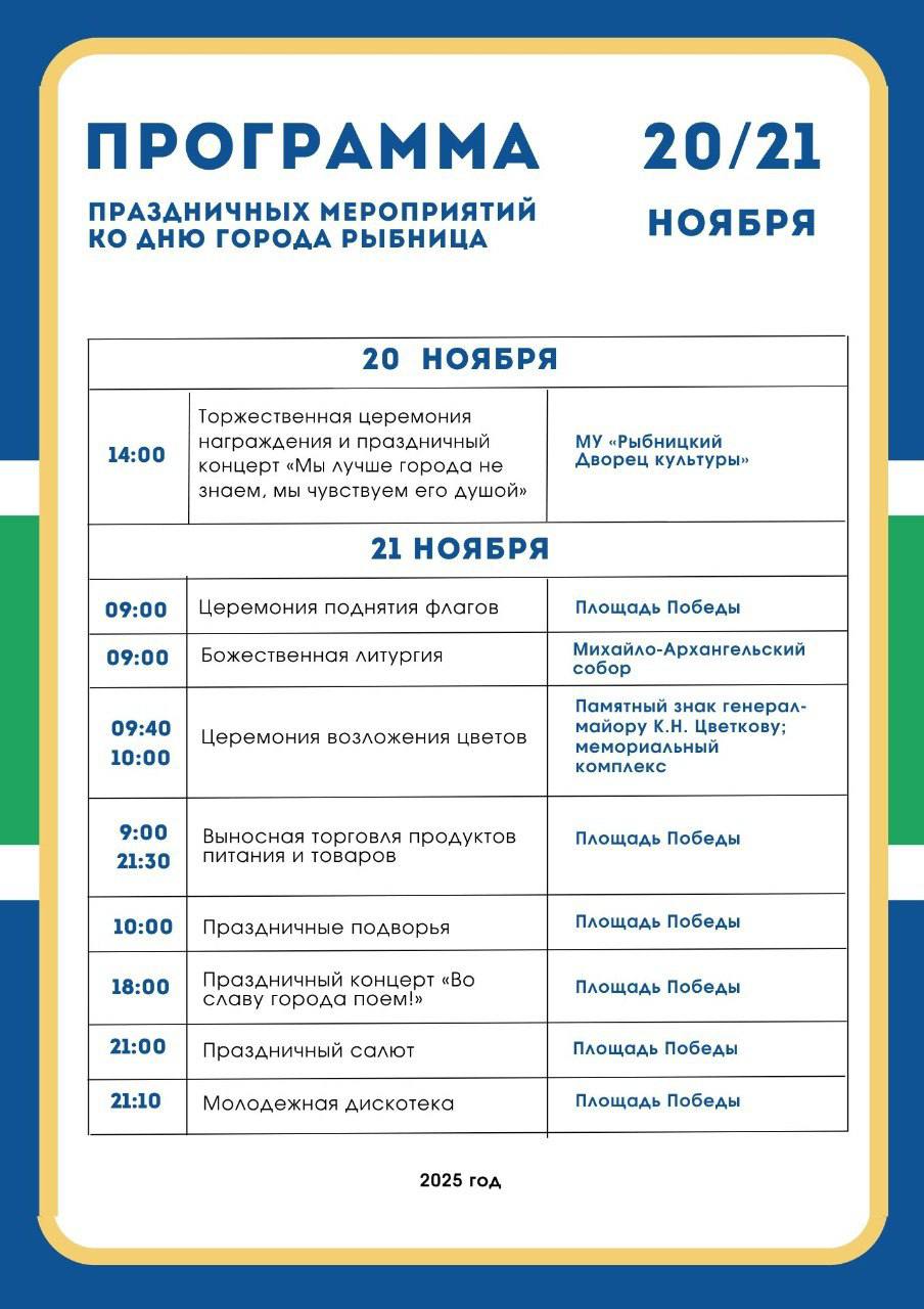 Рыбница отмечает День города: программа на два дня