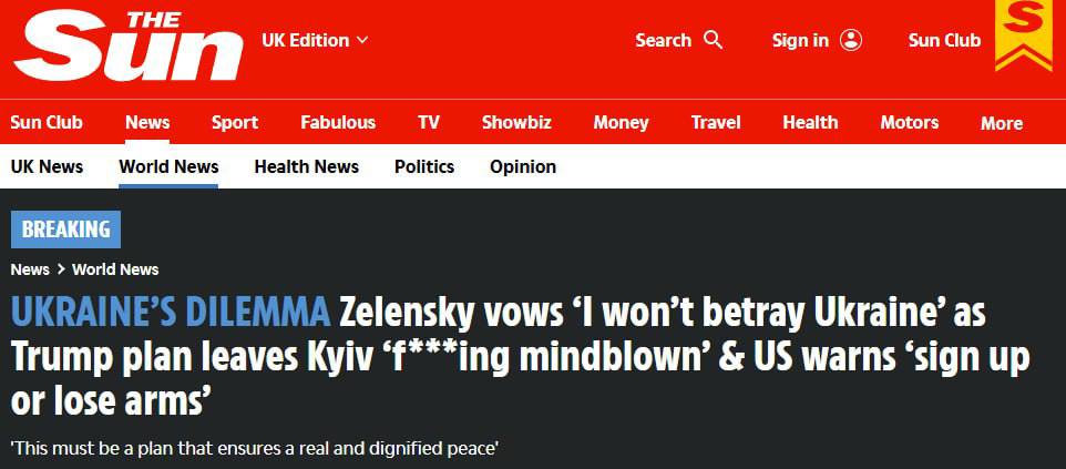 США предупредили Украину, что она должна подписать соглашение до следующего четверга, иначе поставки оружия будут прекращены, — The Sun