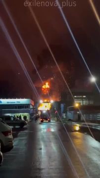 На территории Шатурской ГРЭС в Подмосковье в ночь на 23 ноября вспыхнул пожар после атаки беспилотников