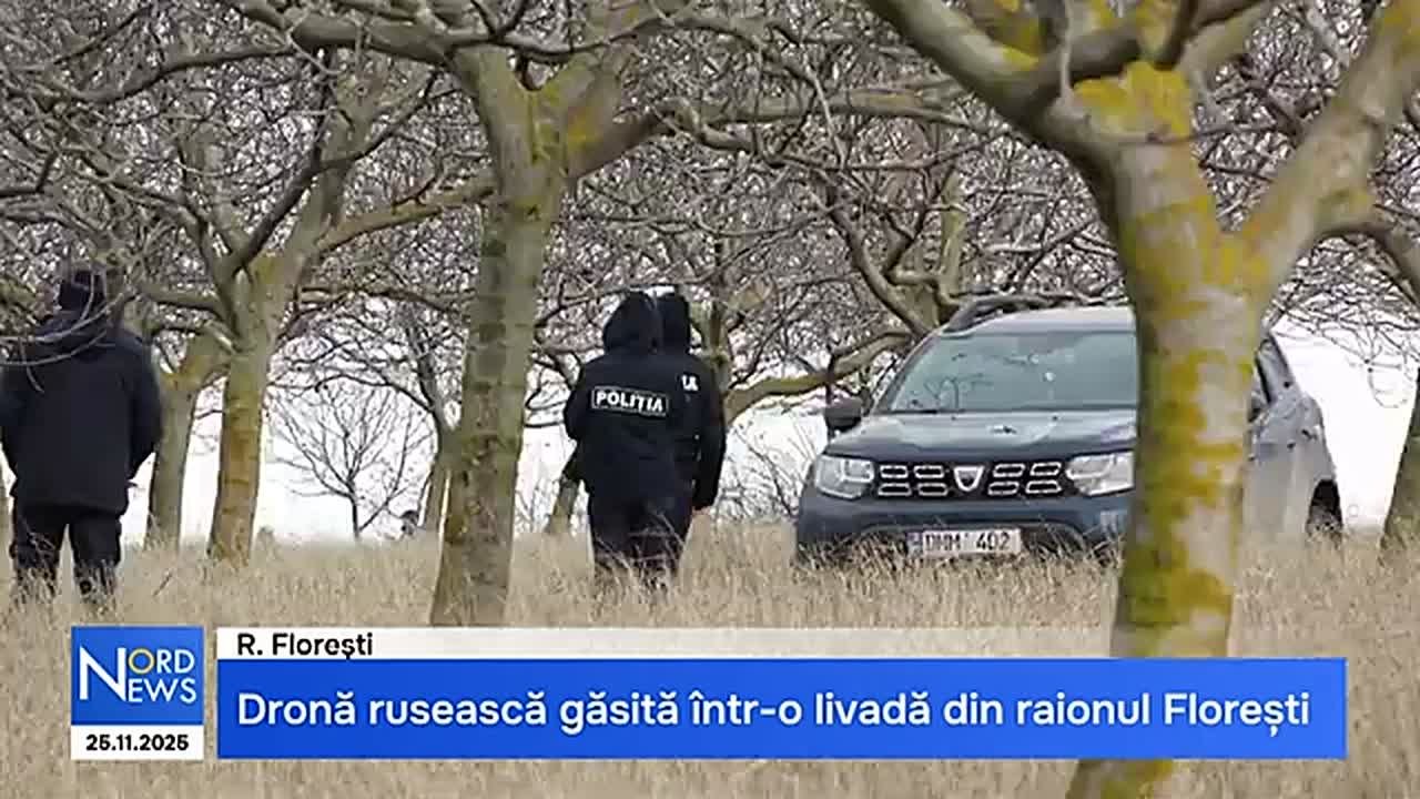 Найденный сегодня во Флорештском районе на севере Молдовы беспилотник "Гербера"