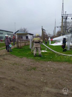 Возгорание на подстанции. Учения слободзейских пожарных