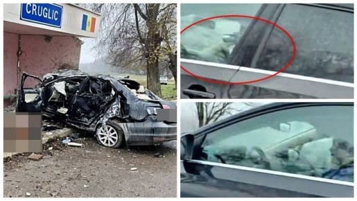 Автомобиль въехал в автобусную остановку в Молдове: Пытаясь уйти от полицейских, мужчина устроил погоню, после удара машина загорелась - водитель погиб