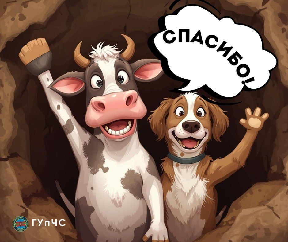 Бендерские спасатели накануне помогли корове и собаке