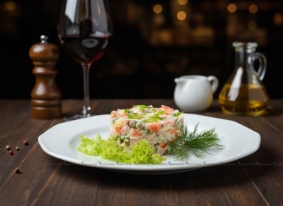 «Вкусномир» перед каждым Новым годом нарезает 100 кг оливье и 100 кг селёдки под шубой – настоящая база праздничного стола