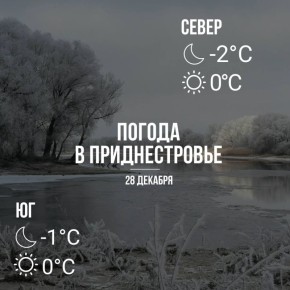 Днём – около 0°С, слабая метель и гололедица