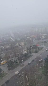 Снегопад в Тирасполе