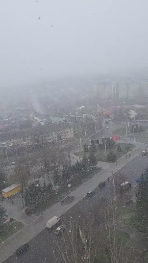 Снегопад в Тирасполе