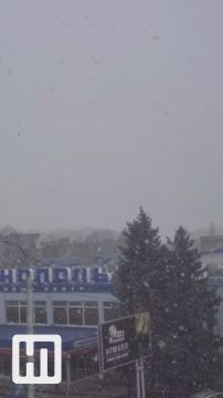 Первый снег нового года в Тирасполе