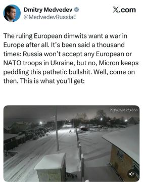 Медведев - подписал фото удара «Орешником»: