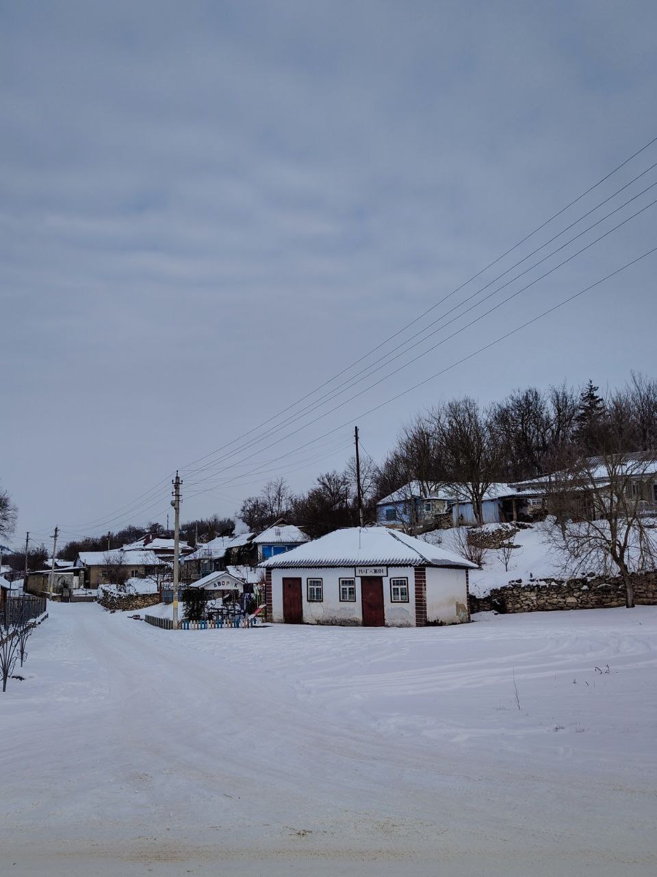 Зимняя атмосфера в селе Севериновка Каменского района