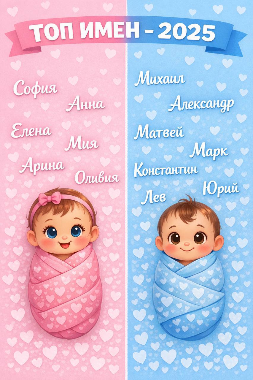 Что в имени твоём?. Бендерское Управление ЗАГС составило топ имен -2025