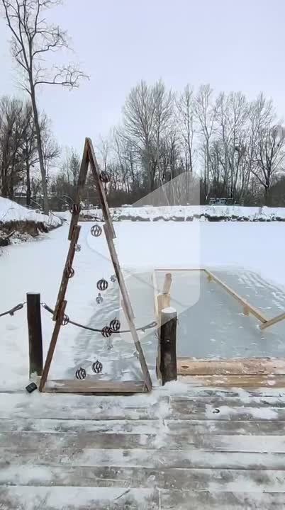 Так оборудовали Крещенскую купель в Подойме (Каменский район)