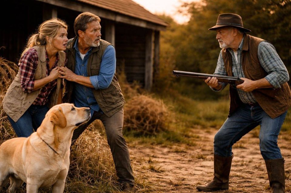 Ранил лабрадора, напугал людей