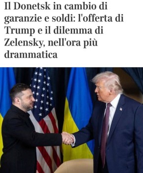 Трамп предложил Зеленскому уступить часть Донбасса в обмен на деньги и гарантии безопасности, — Corriere della Sera