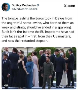 Медведев – о том, что Европа «получает плевки в лицо» от Зеленского: