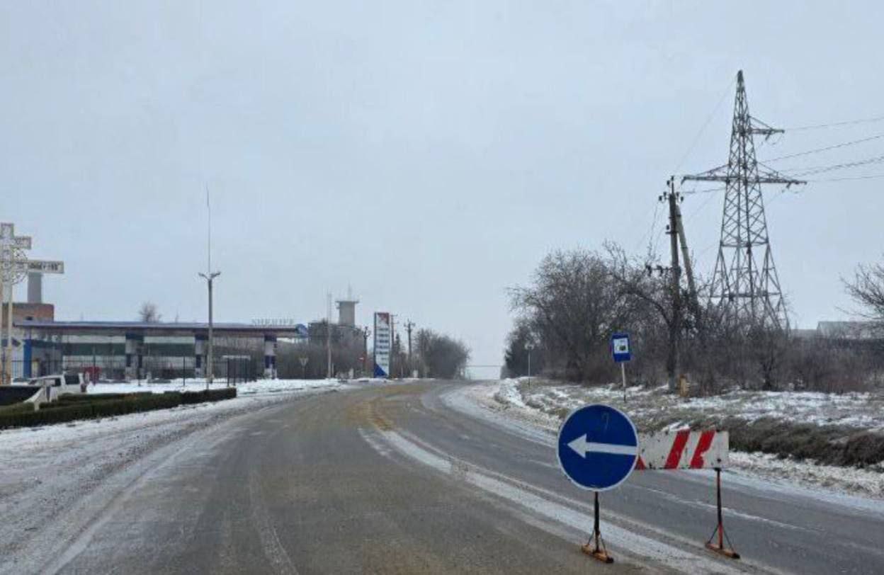 Объездная дорога в Григориополе временно перекрыта из-за неблагоприятных погодных условий