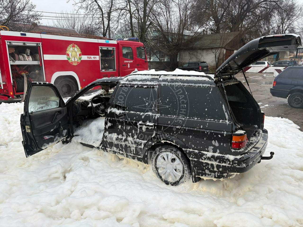 В Слободзее загорелся автомобиль
