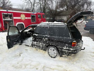 В Слободзее загорелся автомобиль