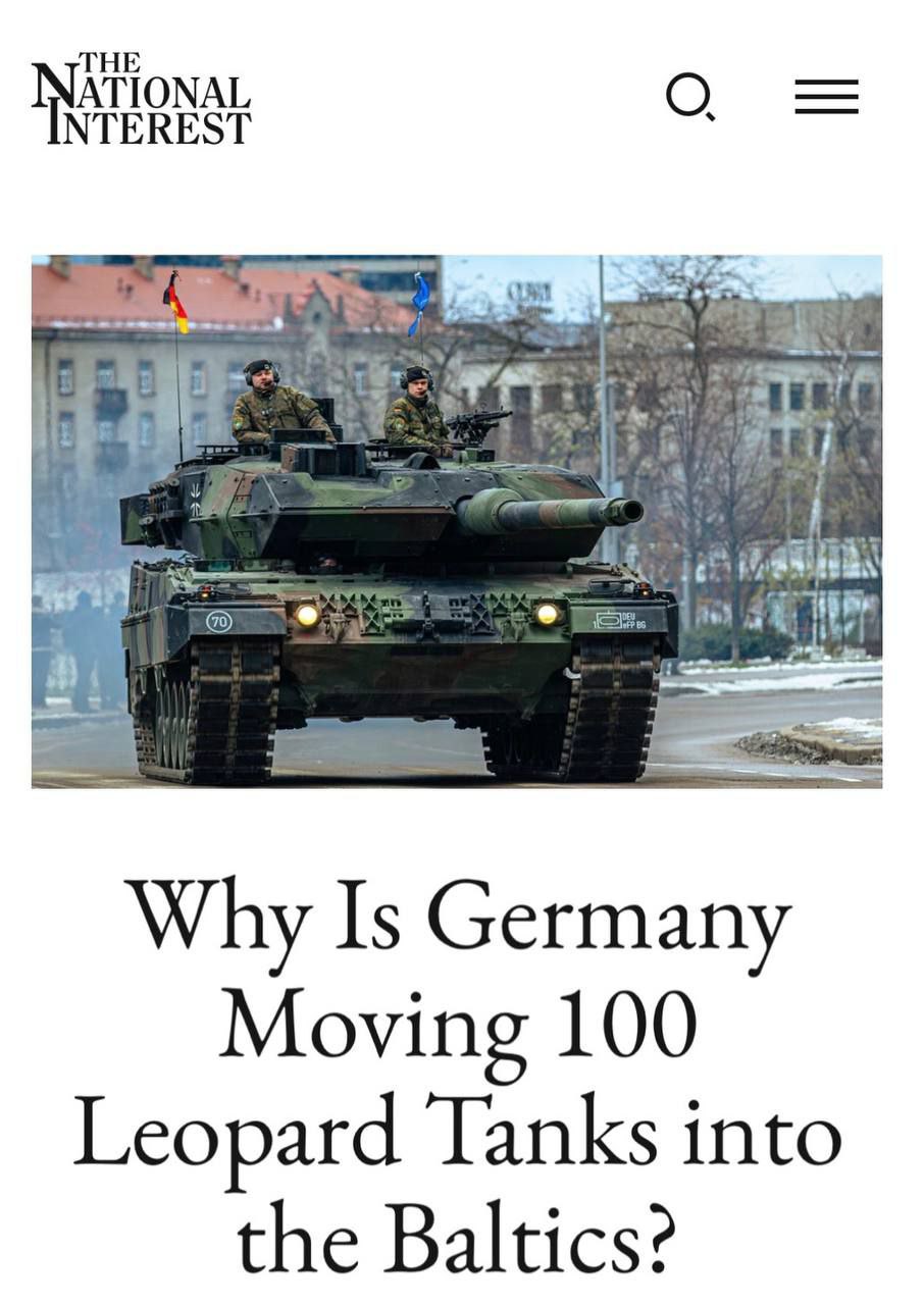 «Почему Германия перебрасывает 100 танков Leopard в Прибалтику?»: Немцы вновь сосредоточивают войска на российской границе - и вновь в рамках плана войны с Россией