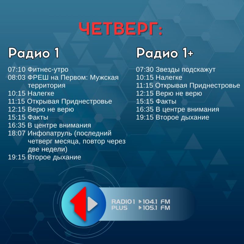 ЧЕТВЕРГ — СЕГОДНЯ В ЭФИРЕ!